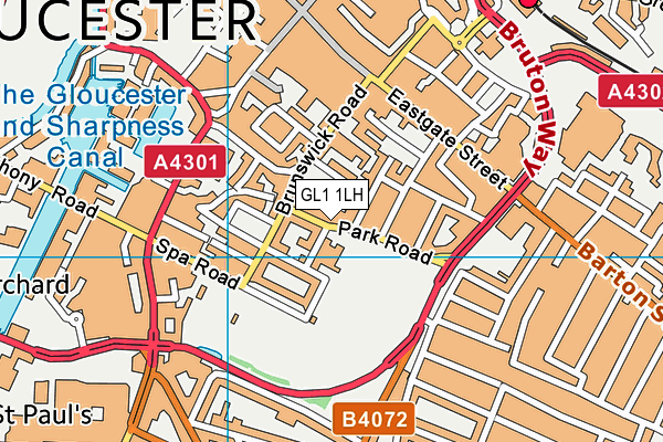 GL1 1LH map - OS VectorMap District (Ordnance Survey)