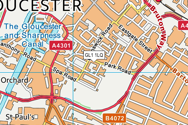 GL1 1LQ map - OS VectorMap District (Ordnance Survey)