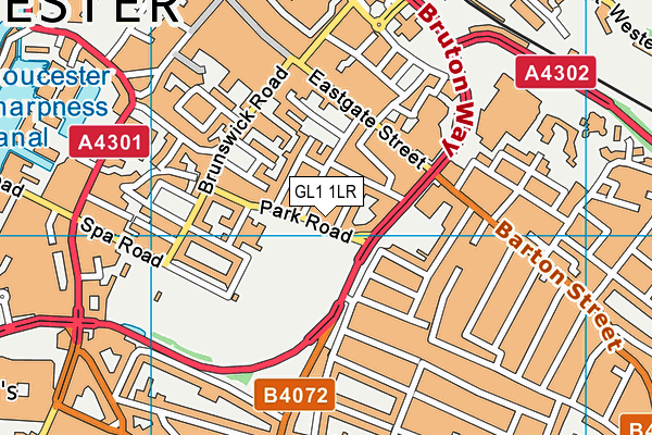 GL1 1LR map - OS VectorMap District (Ordnance Survey)