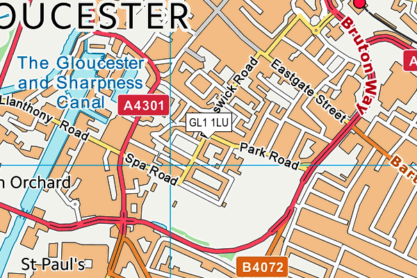 GL1 1LU map - OS VectorMap District (Ordnance Survey)