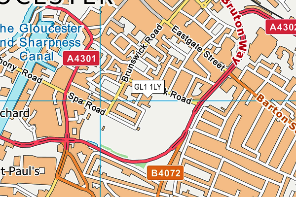 GL1 1LY map - OS VectorMap District (Ordnance Survey)