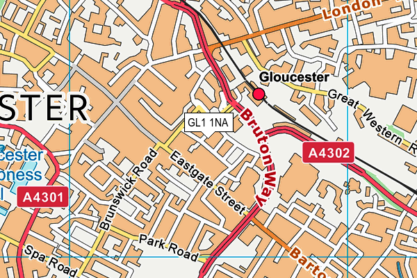 GL1 1NA map - OS VectorMap District (Ordnance Survey)