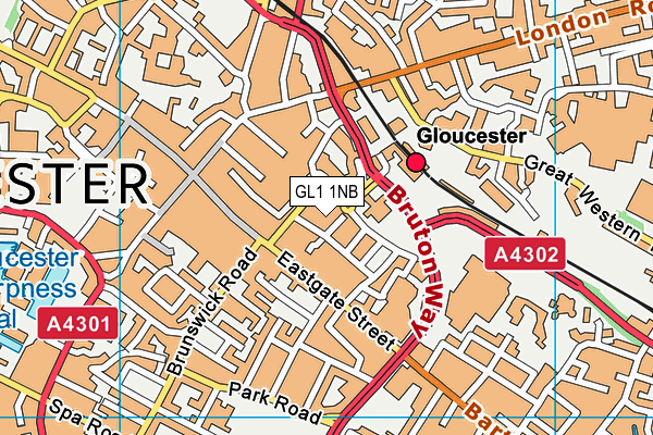 GL1 1NB map - OS VectorMap District (Ordnance Survey)