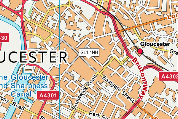 GL1 1NH map - OS VectorMap District (Ordnance Survey)