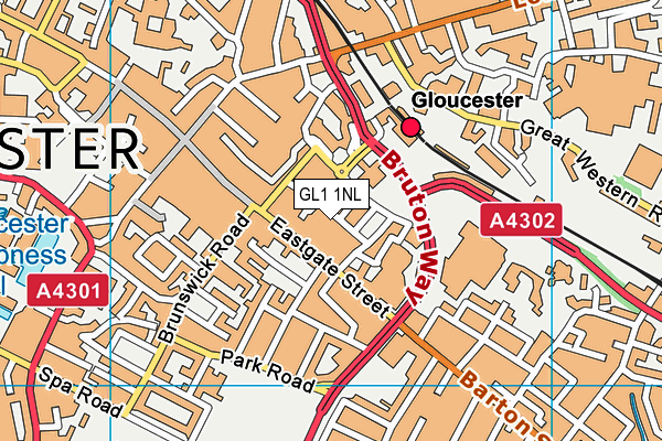 GL1 1NL map - OS VectorMap District (Ordnance Survey)