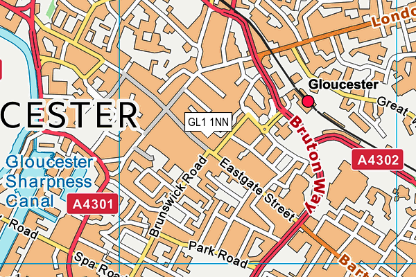 GL1 1NN map - OS VectorMap District (Ordnance Survey)