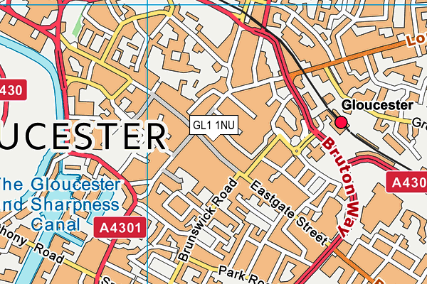 GL1 1NU map - OS VectorMap District (Ordnance Survey)