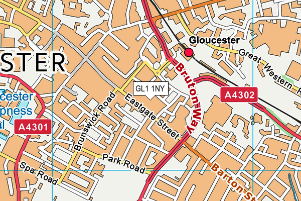 GL1 1NY map - OS VectorMap District (Ordnance Survey)