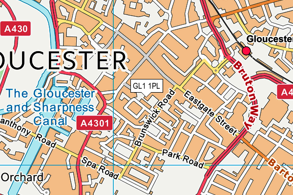 GL1 1PL map - OS VectorMap District (Ordnance Survey)