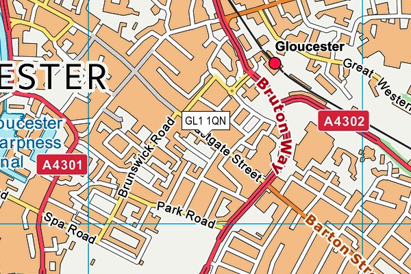 GL1 1QN map - OS VectorMap District (Ordnance Survey)