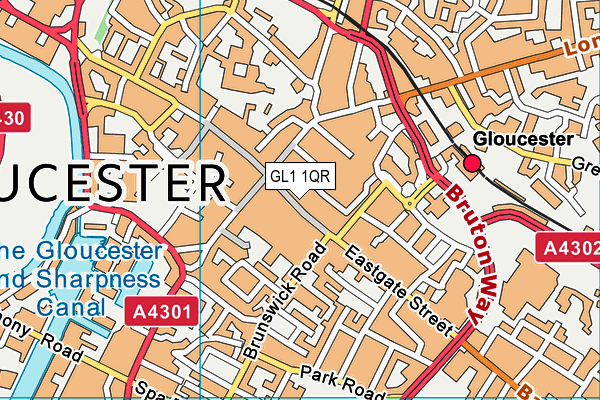 GL1 1QR map - OS VectorMap District (Ordnance Survey)