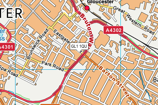 GL1 1QU map - OS VectorMap District (Ordnance Survey)