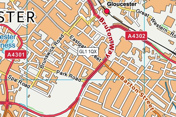 GL1 1QX map - OS VectorMap District (Ordnance Survey)