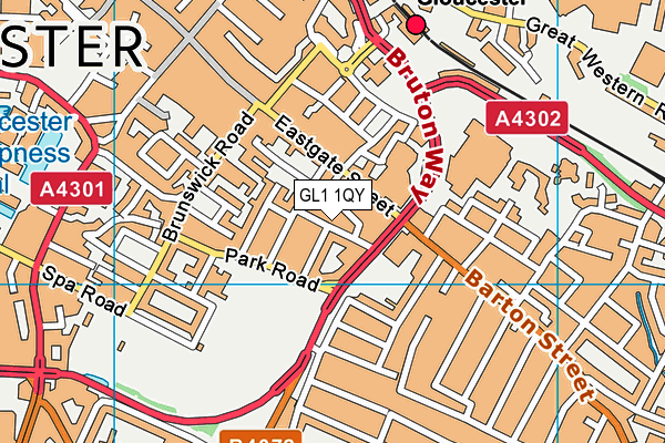 GL1 1QY map - OS VectorMap District (Ordnance Survey)