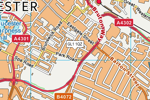 GL1 1QZ map - OS VectorMap District (Ordnance Survey)