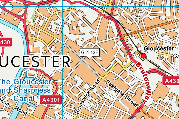 GL1 1SF map - OS VectorMap District (Ordnance Survey)