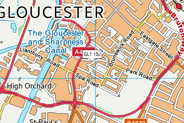 GL1 1SJ map - OS VectorMap District (Ordnance Survey)