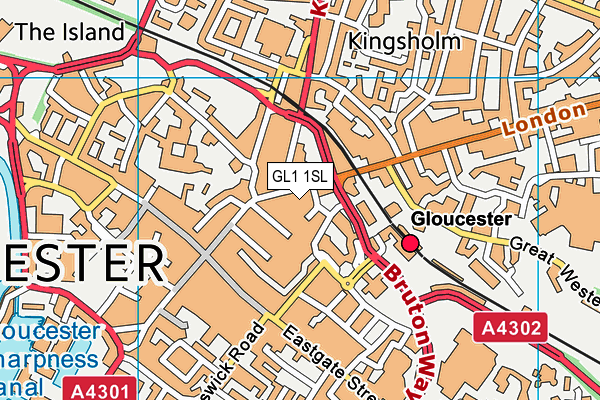 GL1 1SL map - OS VectorMap District (Ordnance Survey)