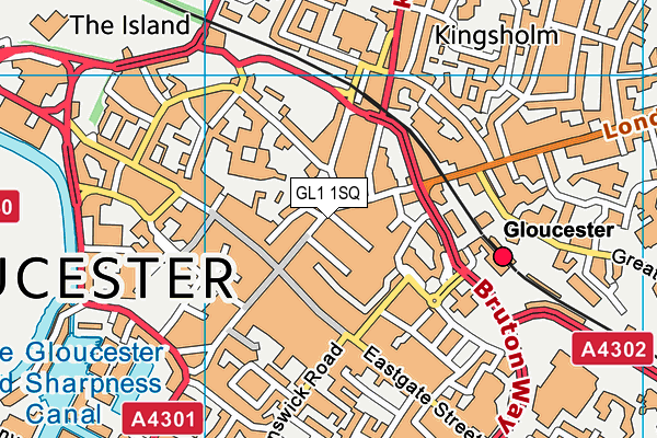 GL1 1SQ map - OS VectorMap District (Ordnance Survey)