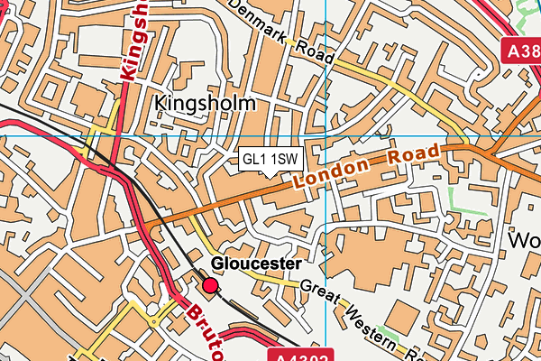 GL1 1SW map - OS VectorMap District (Ordnance Survey)