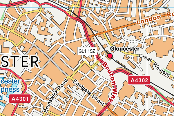 GL1 1SZ map - OS VectorMap District (Ordnance Survey)