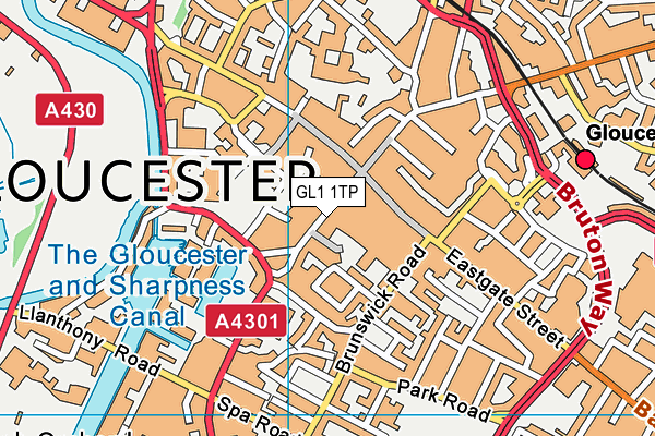 GL1 1TP map - OS VectorMap District (Ordnance Survey)