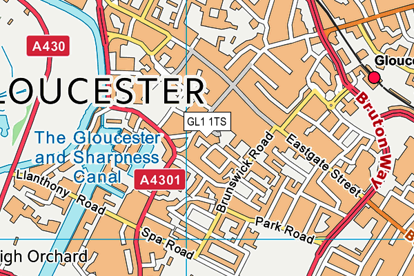 GL1 1TS map - OS VectorMap District (Ordnance Survey)