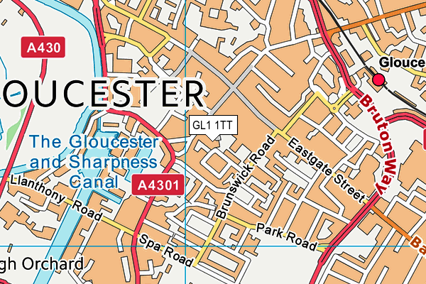 GL1 1TT map - OS VectorMap District (Ordnance Survey)