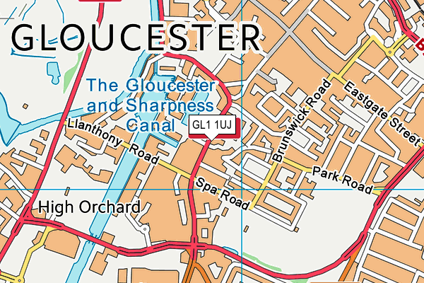 GL1 1UJ map - OS VectorMap District (Ordnance Survey)