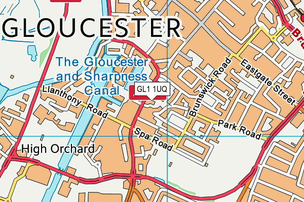 GL1 1UQ map - OS VectorMap District (Ordnance Survey)