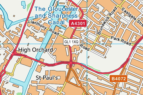 GL1 1XQ map - OS VectorMap District (Ordnance Survey)