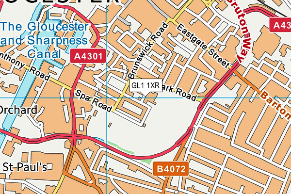 GL1 1XR map - OS VectorMap District (Ordnance Survey)