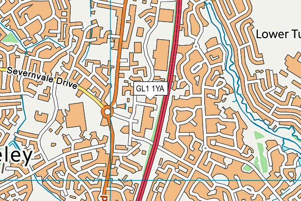 GL1 1YA map - OS VectorMap District (Ordnance Survey)