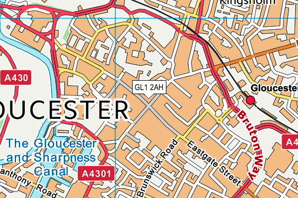 GL1 2AH map - OS VectorMap District (Ordnance Survey)