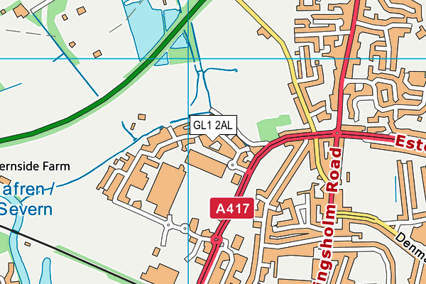 GL1 2AL map - OS VectorMap District (Ordnance Survey)