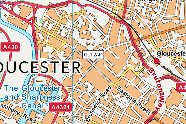 GL1 2AP map - OS VectorMap District (Ordnance Survey)