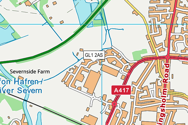 GL1 2AS map - OS VectorMap District (Ordnance Survey)