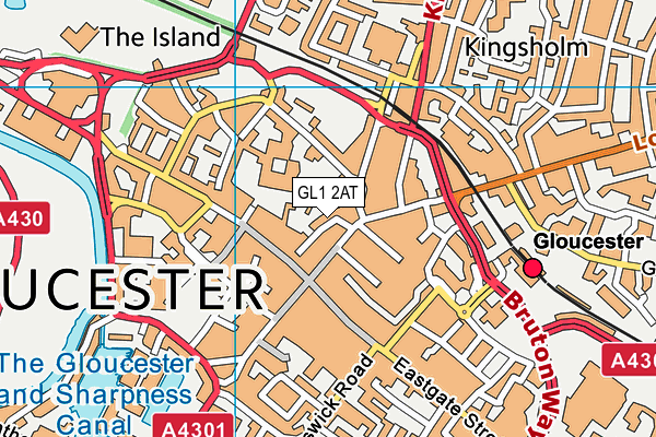 GL1 2AT map - OS VectorMap District (Ordnance Survey)