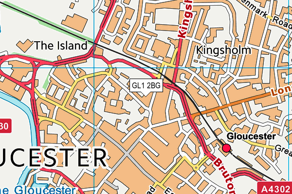 The King's School, Gloucester map (GL1 2BG) - OS VectorMap District (Ordnance Survey)