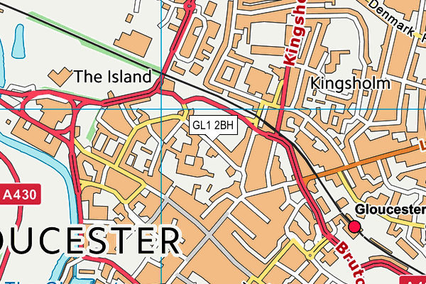 GL1 2BH map - OS VectorMap District (Ordnance Survey)