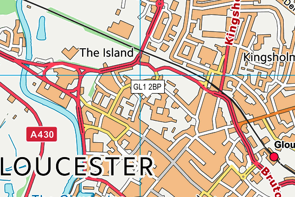 GL1 2BP map - OS VectorMap District (Ordnance Survey)