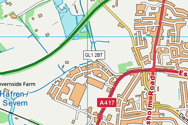 GL1 2BT map - OS VectorMap District (Ordnance Survey)