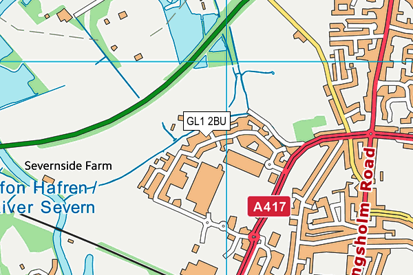 GL1 2BU map - OS VectorMap District (Ordnance Survey)