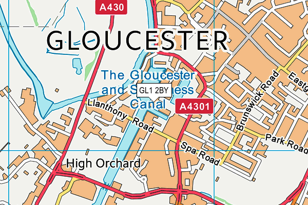 GL1 2BY map - OS VectorMap District (Ordnance Survey)