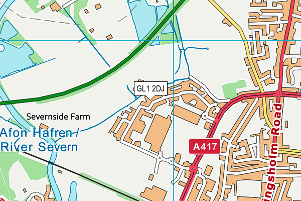 GL1 2DJ map - OS VectorMap District (Ordnance Survey)