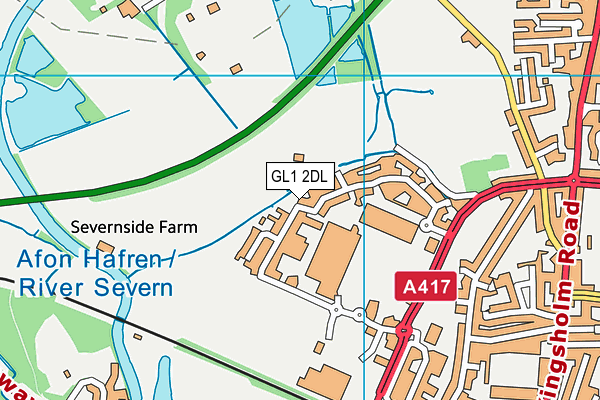 GL1 2DL map - OS VectorMap District (Ordnance Survey)