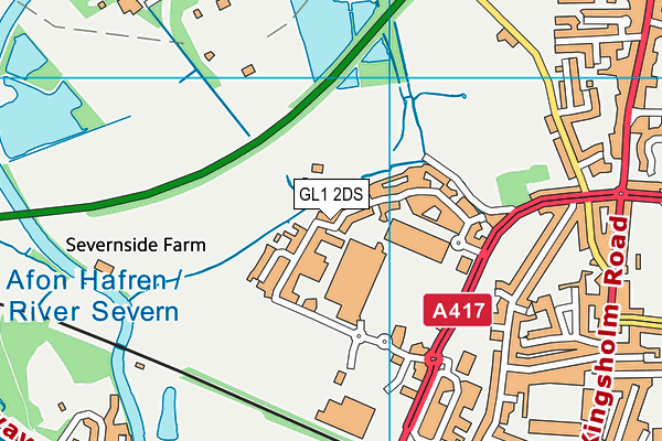 GL1 2DS map - OS VectorMap District (Ordnance Survey)