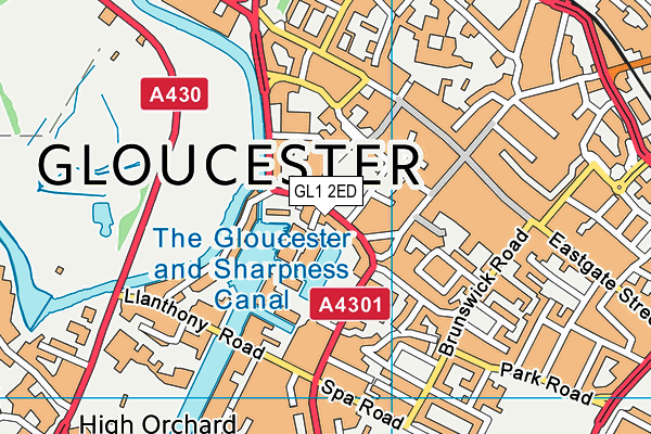 GL1 2ED map - OS VectorMap District (Ordnance Survey)