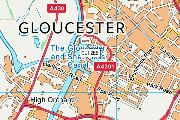 GL1 2EE map - OS VectorMap District (Ordnance Survey)