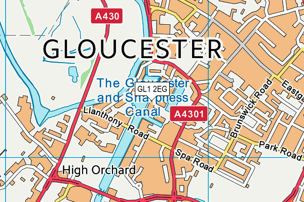 GL1 2EG map - OS VectorMap District (Ordnance Survey)